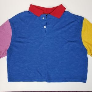 wild fable Colorblock Cropped Polo Shirt